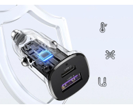UGREEN Ładowarka samochodowa EC305 USB-C + USB 30W czarna - 1488953 - zdjęcie 4